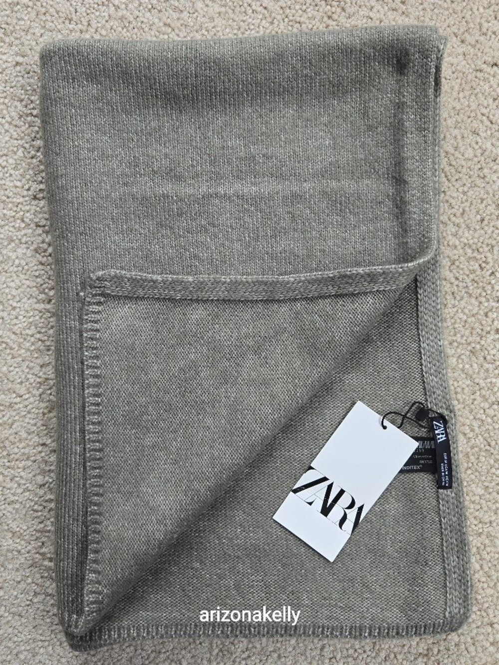 NWT Zara Knit Scarf Green - Picture 1 of 10